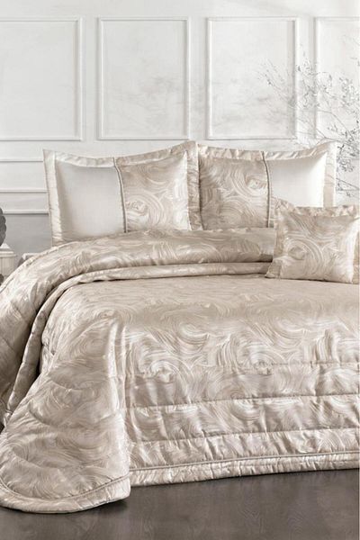 Çeyiz Diyarı İrida Fiber Filled Double 250X255 cm Bedspread Ecru