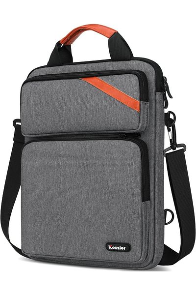 Generic iCozzier 13-13.3 Inches Laptop Messenger Shoulder Bag, Vertical Double Pockets Notebook