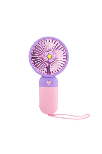 OEM Portable Handheld Fan, Usb Rechargeable, Silent, Compact, Pink