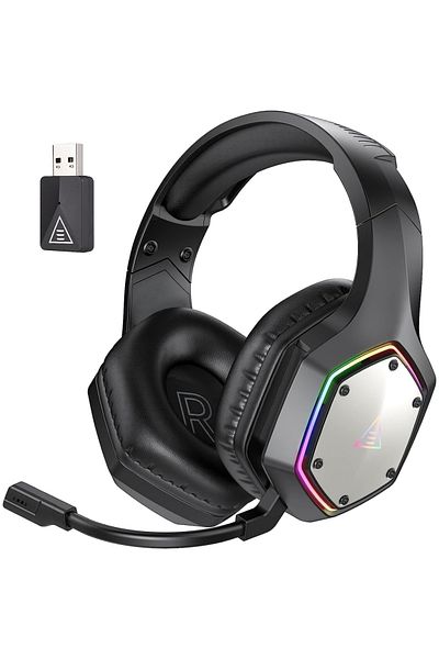 Sofia Concept On Ear Sce E1000 Wt Headphones, Ai Tech, Wireless 2,4ghz, Bluetooth 5.3, Rgb Light, Surround 7.1