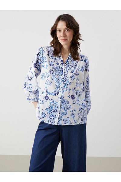 LC Waikiki Women's Flowering Collar Blouse