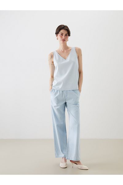 LC Waikiki V-Neck Jean Blouse