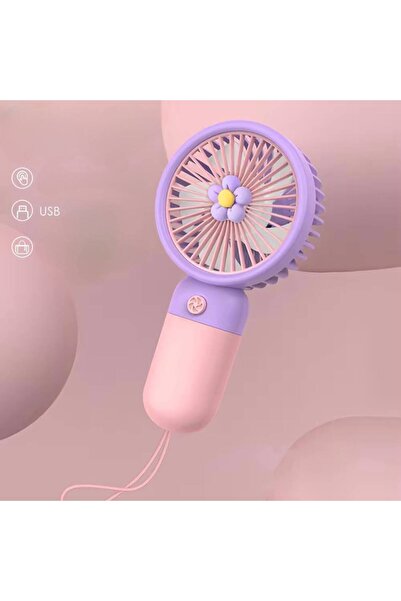 OEM Portable Handheld Fan, Usb Rechargeable, Silent, Compact, Pink