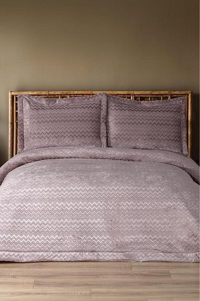 Çeyiz Diyarı Misra Fiber Filled Double Size 250X255 cm Bedspread Dusty Rose