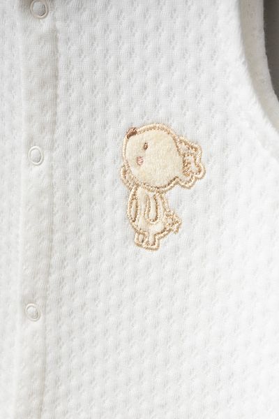 Bebitof Cute Moon and Bear Patterned Baby Quilted Vest