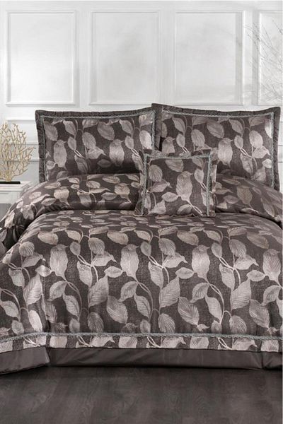 Çeyiz Diyarı Toledo Fiber Filled Double Size 250X255 cm Bedspread Anthracite