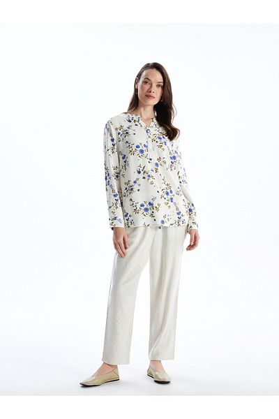 LC Waikiki Wacky Collar Patterned Women's Blouse