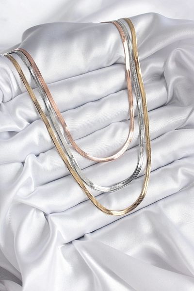 Clariss 316L الصلب مزيج اللون سلسلة الإيطالية نموذج قلادة المرأة