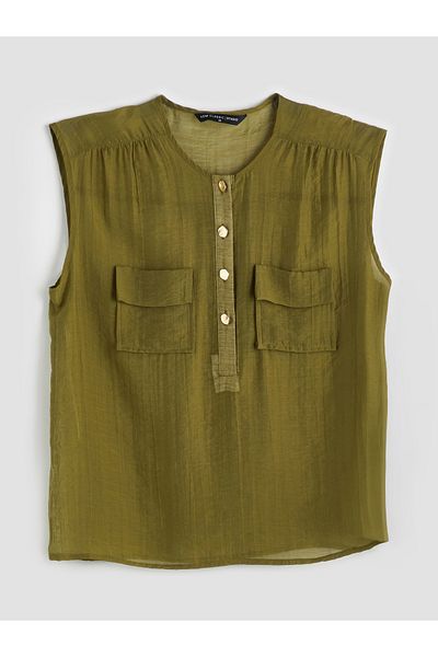 LC Waikiki Crew Neck Gathered Blouse