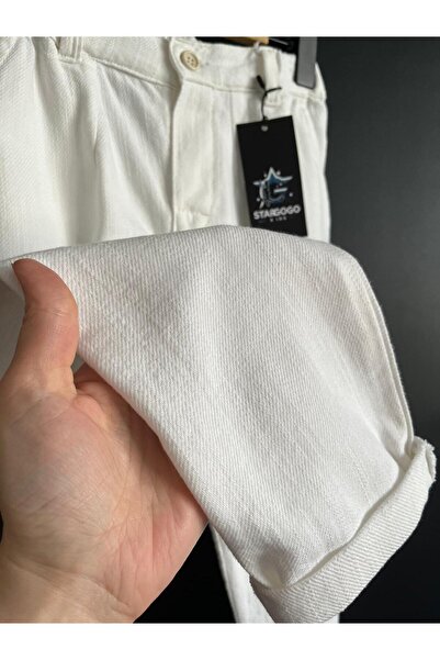 STAR GOGO KİDS Organic Linen Fabric Pants (the Waist Must Be Adjusted with an Inner Elastic.)