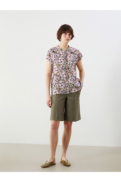 LC Waikiki Tie Collar Floral Blouse