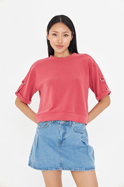 TIFFANY&TOMATO Bisiklet Yaka Duble Kol Modal T-Shirt