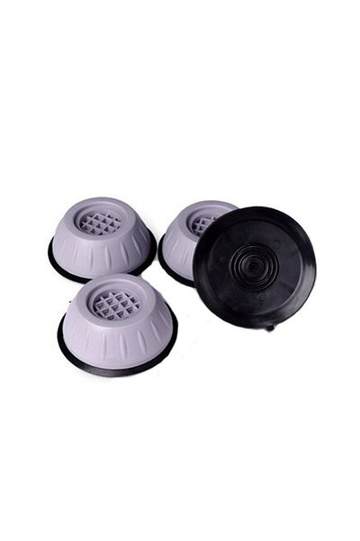 bzstore Set de 4 picioare antivibrații, 8 cm, gri, cu ventuză de cauciuc, instalare rapidă, pentru W