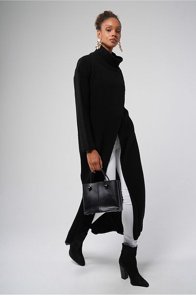 Hopoi Women's Slit Loose Long Women's Poncho Cardigan