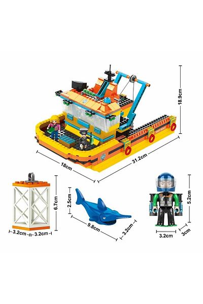 sunman oyuncak Sea Sea Mining Ship Playset 29902 628 Pieces 00004432