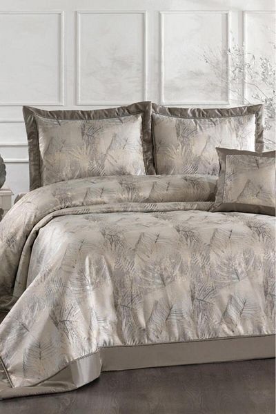 Çeyiz Diyarı Anatolia Fiber Filled Double 250X255 cm Bedspread Gray