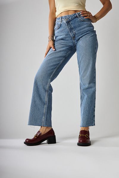 Limoya Berita Burgundy Thick Heeled Women's Shoes