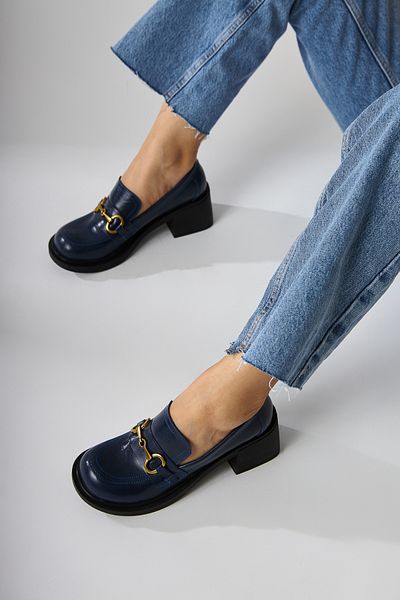 Limoya Pantofi de damă cu toc gros Berita bleumarin