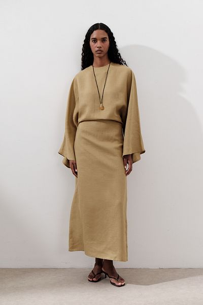 Manuka LEINENES WEITES BINDENES KLEID BLIND