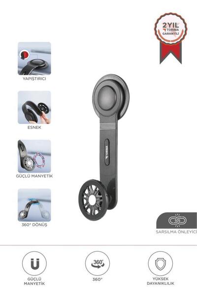 Torima Telefon Tutucu 360 Derece Dönebilen Güçlü Manyetik Sarsıntı Önler Araç İçi Oto Aksesuarları JX057 Si