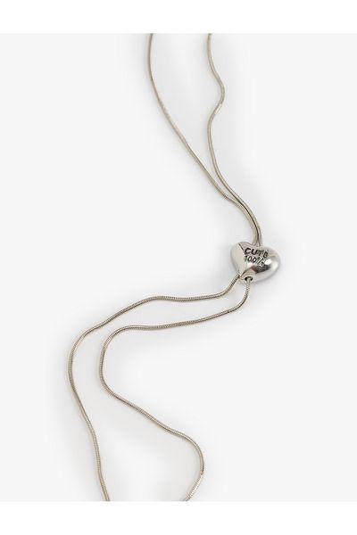 Koton Heart Detailed Long Chain Necklace