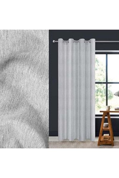 OEM Decorative Curtain Grey with Rings 140 x 260 cm