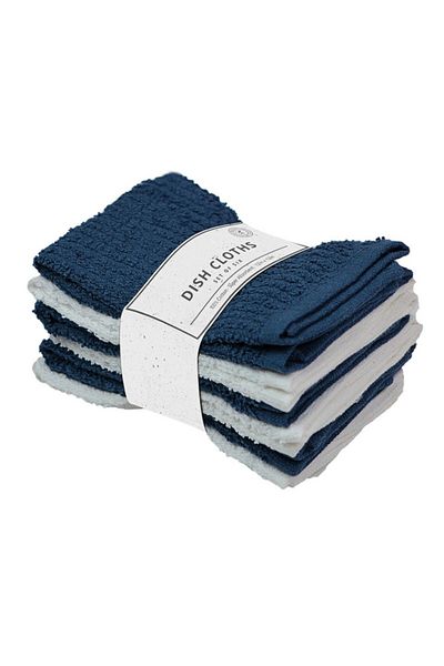 Riviera 6-Piece Super Absorbent Cotton Dish Cloths 30 x 30 cm