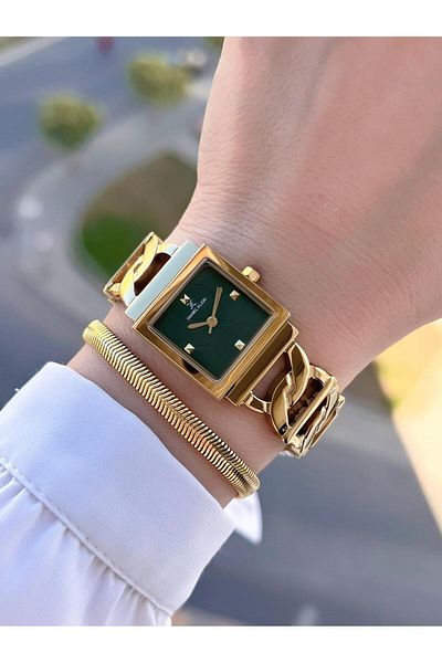 Daniel Klein Sports Steel Cord Cornered Series 2 Years Warranty Women's Wrist Watch+Bracelet 13959.5