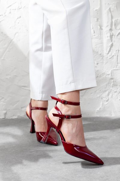 Adım Adım Women's Black Patent Leather Heeled Shoes