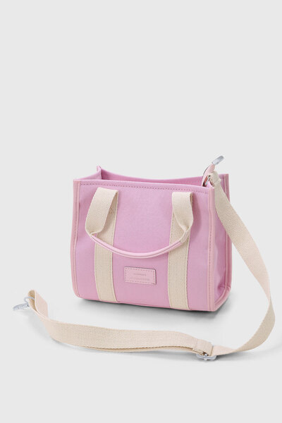Housebags Pembe Kanvas Omuz Askılı Tote Çanta 278