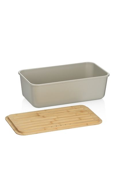 KELA Keck Lang Aparte bread box plastic / white wood