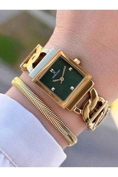 Daniel Klein Sports Steel Cord Cornered Series 2 Years Warranty Women's Wrist Watch+Bracelet 13959.5