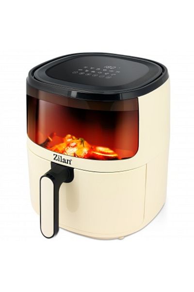 Zilan Friteuza Aer Cald Zilan - 5L, 1500W, 12 Programe, LED, Touch, Fereastra, 80–200°C - ZLN9984