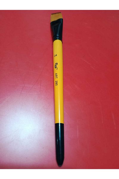 Rich 280 Series Side Cut Tip Synthetic Brush Short Handle No:24 Suitable for Oil,Acrylic and Gouache Painting