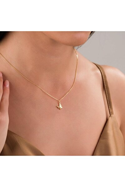 HOBİSY GIFT SHOP قلادة نسائية من حجر الزركون على شكل فراشة بسيطة، تصميم لامع ...