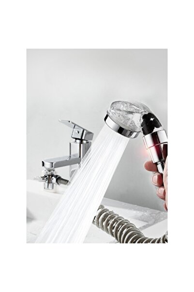 RADIONAT Extension Set for Faucet, Flippy, for Bathroom or Kitchen, 4 Pieces, Negative Ion Filter, Flexible H