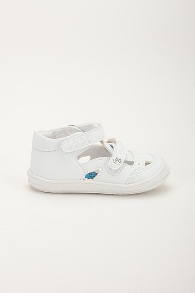 Dilimler Ayakkabı Şirinbebe Orthopedic Baby Boy Firstadım Shoes White Double Velcro Side Open