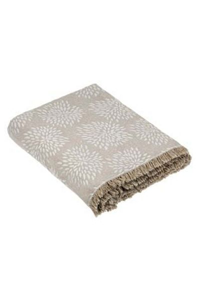 OEM Decorative Beige Floral Throw for Three-Seater Sofa 280 x 180 cm
