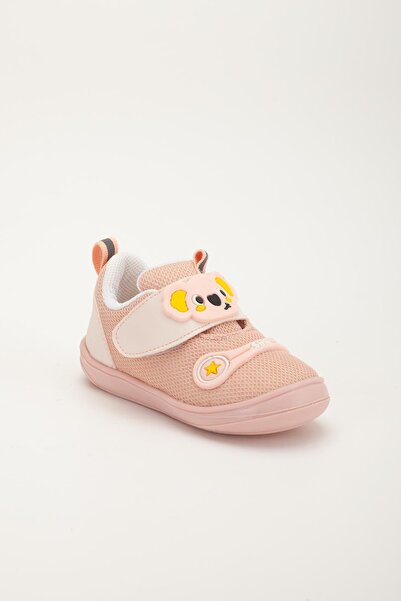 Dilimler Ayakkabı Şirinbebe Orthopedic Baby Girl First Step Shoes Powder Velcro Anorak