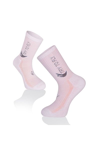 Try to Fly Tennis Socks Cotton White