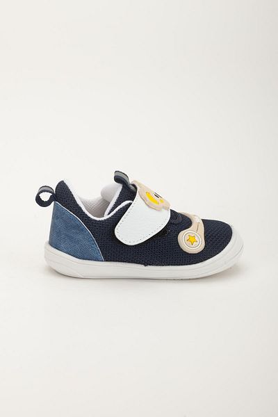 Dilimler Ayakkabı Şirinbebe Orthopedic Baby Boy First Step Shoes Navy Blue Velcro Anorak