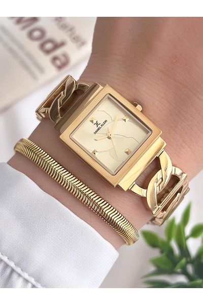 Daniel Klein Steel Cord 3 Atm Water Resistant Special Design Women Wrist Watch+Bracelet Vs.Blkt.0430