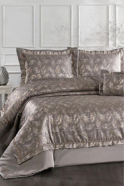 Çeyiz Diyarı Savana Fiber Filled Double 250X255 cm Bedspread Chestnut