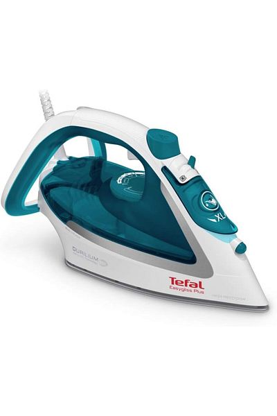 TEFAL Tefal Easygliss Plus FV5718 Steam Iron Durilium Airglide Sole 2500 W Quick Heating Drip Stop Anti-li