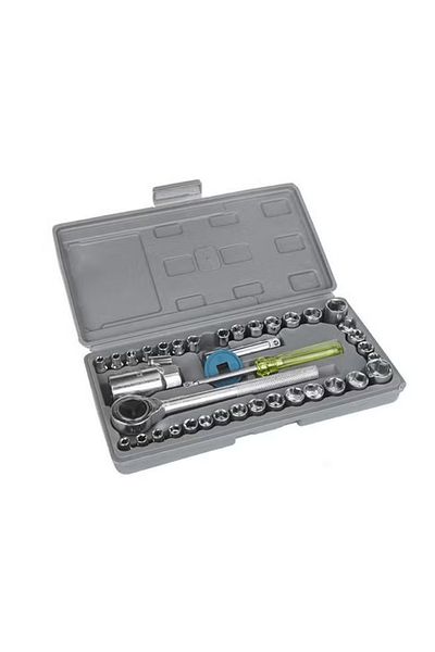Primo Plus Colt Small Boxed Wrench Set, 40 Pieces, Yellow/Grey, 24cm