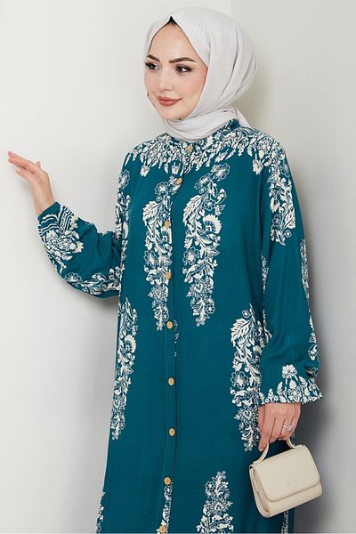 Bestenur Φόρεμα Pela Woven Viscose 1548 - Petrol Blue
