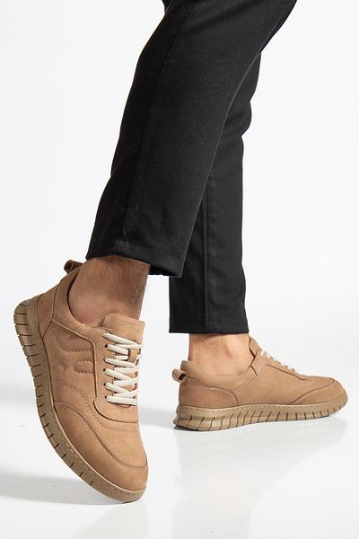 Dilimler Ayakkabı Γνήσιο δέρμα Ανδρικά παπούτσια Casual Mink Nubuck Δεμένη Θερμο Σόλα