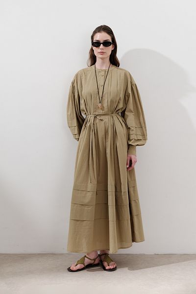Manuka Ribbed Wide Dress Soil
