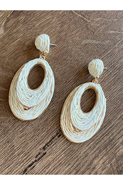 Büyük Hanım Raffia Model Metal Alloy Style Women's Earrings