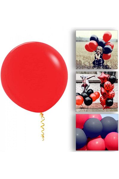 Wonderland Set of 15 Wonderland helium balloons, red, latex, 45 cm